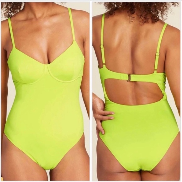 Andie One Piece Neon Swimsuit M - Picture 1 of 15